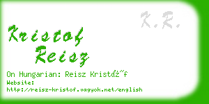 kristof reisz business card